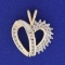 1/2ct Tw Champagne Diamond Heart Pendant In 10k Yellow Gold