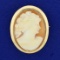 Antique Cameo Pin In 14k Yellow Gold