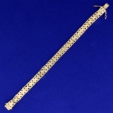 Designer C Link Bracelet In 14k Yellow Gold