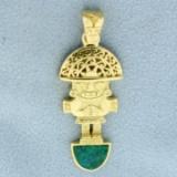 Peruvian Tumi Pendant In 18k Yellow Gold