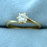 .4ct Bypass Style Diamond Solitaire Engagement Ring In 14k Yellow Gold