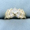 1ct Tw Oval Diamond Engagement Ring In 14k Yellow Gold