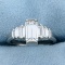 2.7ct Tw Emerald Cut Diamond Engagement Ring In Platinum