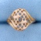 Abstract Net Design Dome Ring In 14k Rose Gold