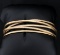 Heavy Designer Hand Made Cuff Bracelet In 14k Yellow Gold