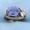 Vintage Purple And White Sapphire Ring In 14k Rose Gold