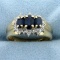 1.5ct Tw Sapphire And Diamond Ring In 14k Yellow Gold