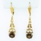 3ct Tw Smoky Topaz Dangle Earrings In 14k Yellow Gold