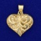 Caged Heart Pendant In 14k Yellow Gold