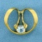 1ct Solitaire White Sapphire Pendant Or Slide In 14k Yellow Gold