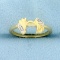 Unique Design Diamond Ring In 10k Yellow Gold