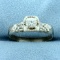 Vintage 1/2ct Tw Diamond Engagement Ring In K White Gold