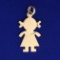 Girl Charm Or Pendant In 14k Yellow Gold