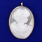 Cameo Pin Or Pendant In 18k Yellow Gold