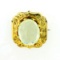 Antique 10ct White Topaz Pin In 14k Yellow Gold