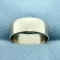 Men's Wedding Band Ring In 14k White Gold