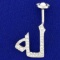 Arabic 1/2ct Tw Diamond Belly Button Ring In 14k White Gold