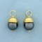 Hematite Hoop Earring Enhancers Or Charms In 18k Yellow And White Gold