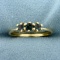 3-stone Natural Alexandrite Ring In 14k Yellow Gold
