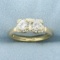 1/2ct Tw 2 Stone Old European Cut Diamond Ring With Expandable Arthritic Shank In 14k Yellow Gold