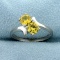 Lab Yellow Sapphire Ring In 10k White Gold
