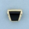 Classic Onyx Slide Or Pendant In 14k Yellow Gold
