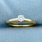 Diamond Solitaire Engagement Or Promise Ring In 14k Yellow Gold
