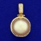 South Sea Pearl And Diamond Pendant In 14k Yellow Gold