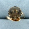 6ct Smoky Topaz Solitaire Statement Ring In 14k Yellow Gold