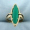 Nephrite Jade Statement Ring In 10k Yellow Gold