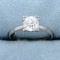 Antique 1ct Old European Cut Diamond Solitaire Engagement Ring In Platinum