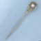 Antique Cultured Pearl Stick Pin In 10k Yellow Gold