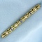 Antique Sapphire And Pearl Bar Pin In 14k Yellow Gold