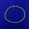 7 3/4 Inch Rope Style Bracelet In 14k Yellow Gold