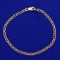 Italian Made Anchor Or Mariner Link Bracelet In 14k Yellow Gold