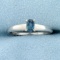 1/4ct Natural Alexandrite Solitaire Ring In 14k White Gold
