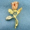 Rose Pendant In 14k Rose, Yellow, And White Gold