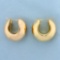 Large Poof Statement Hoop Earrings In 18k Yellow Gold