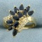 3ct Tw Sapphire And Diamond Ring In 10k Yellow Gold