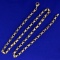 Italian Made 20 Inch Designer Link Chain Necklace In 14k Yellow Gold