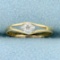 Child's Diamond Ring In 10k White And Yellow Gold