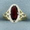 Antique Synthetic Ruby Ring In 10k Yellow And White Gold