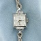 Antique Hamilton Diamond Watch With Solid 10k White Gold Case