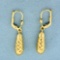Diamond Cut Dangle Drop Earrings In 14k Yellow Gold