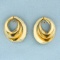 Triple Hoop Stud Earring Enhancers In 14k Yellow Gold