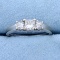 1ct Tw Three Stone Princess Cut Diamond Engagement Or Anniversary Ring In 14k White Gold