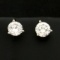 1ct Tw Diamond Stud Earrings In 14k White Gold Martini Settings