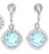 Sky Blue Topaz And Diamond Dangle Earrings In Sterling Silver