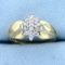 Diamond Cluster Ring In 10k Yellow Gold