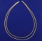 Double Stranded Italian Made Diamond Cut Necklace In 14k Yellow Gold